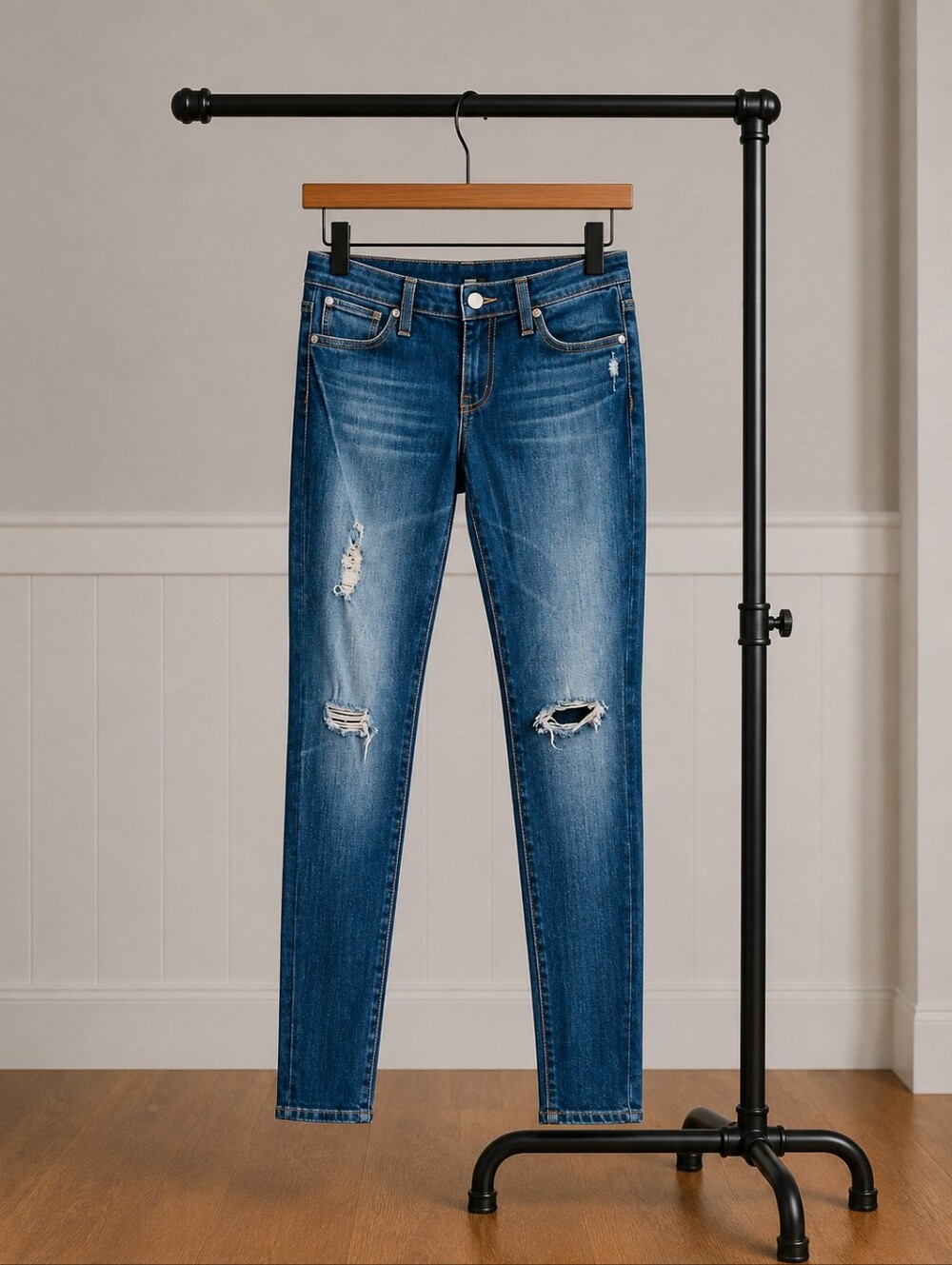 AG Distressed Blue Jeans